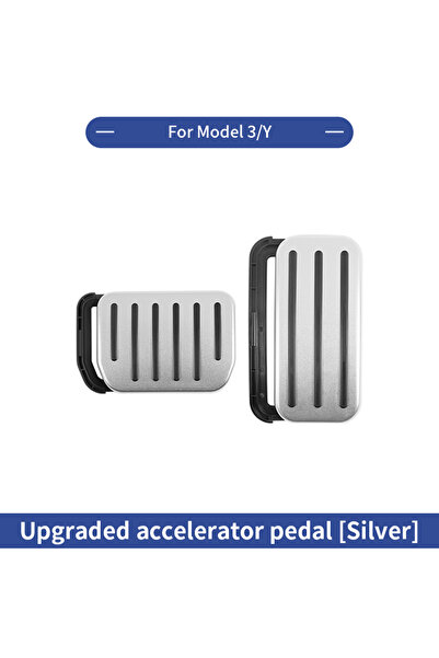 Choice دواسة الوقود والفرامل الفضية لسيارة تسلا موديل Y جونيبر 2025-2020، مود...
