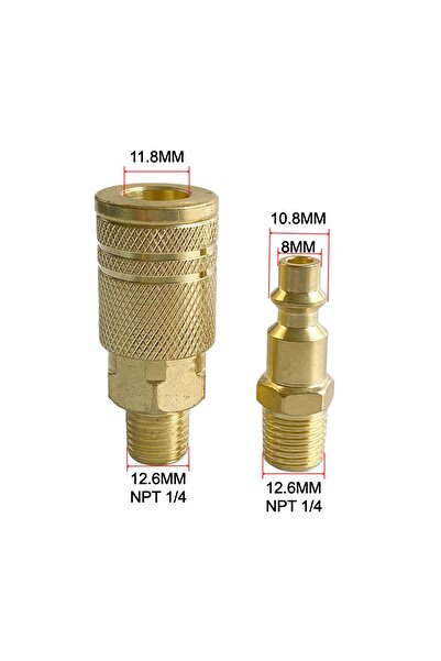 choice2 Full Set US Type Air Hose Quick Connect Plug & Coupler With 1/4 NPT F...