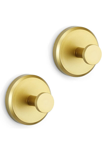 Choice خطافان شفط من الفولاذ المقاوم للصدأ - أسود/ذهبي، بدون ثقب، مناسبان للح...