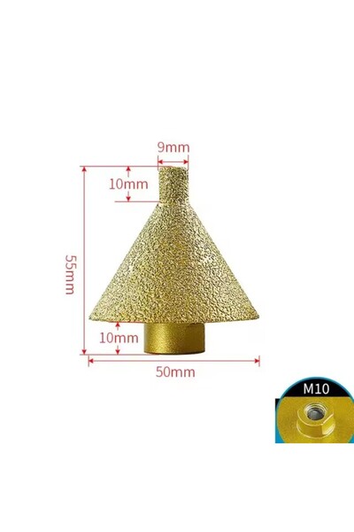 Choice لقم راوتر ماسية M10-51 مم M10 لشطف الحواف، قطر 38 مم، قاطع بلاط، منشار...