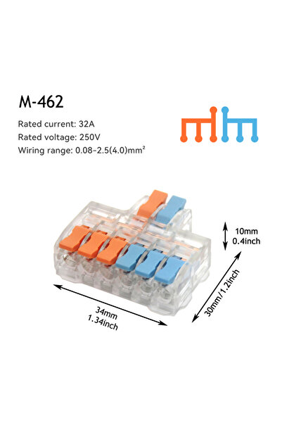 Choice14 10PCS M462T 10/50 PCS Mini Fast Wiring Connectors Universal Compact ...
