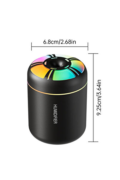 Kebidumei موزع روائح صغير للسيارة، أسود اللون، سعة 180 مل، معطر جو، مرطب هواء...