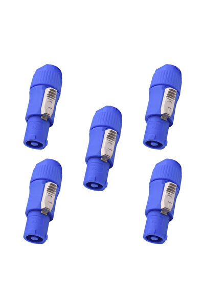 Choice3 5 قطع 3P أزرق، 5 قطع، 5 قطع أبيض أزرق، موصل ذكر AC Powercon ثلاثي الأ...