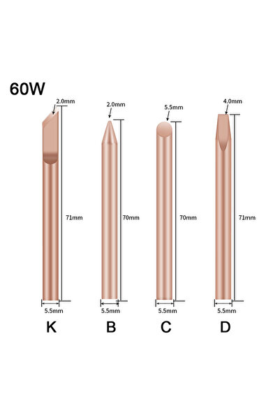 Choice رؤوس لحام خارجية A3، 4 قطع، رؤوس لحام B C D K نقية، 30 واط، 40 واط، 60...