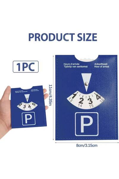 choice2 PU 1pc Blue Parking Disc – 3.15×4.35 in Soft Touch PU Leather, Vehicl...