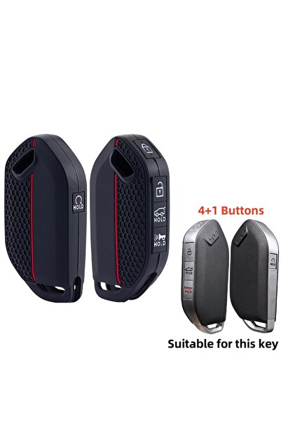 choice2 قطعة واحدة من غطاء مفتاح السيارة المصنوع من السيليكون، بخمسة أزرار، م...