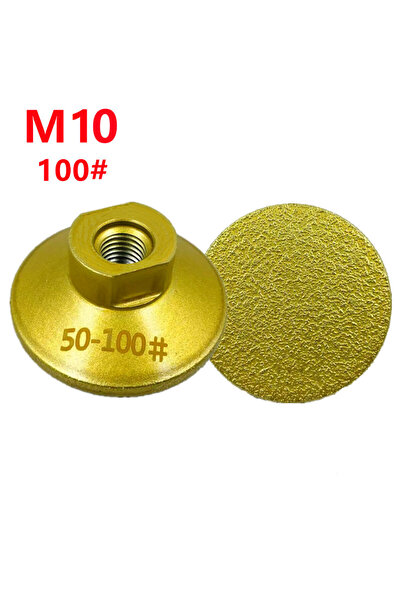 Choice4 M10-100 M14 thread 45/60/100# Brazed Flat Grinding Head Abrasive Poli...