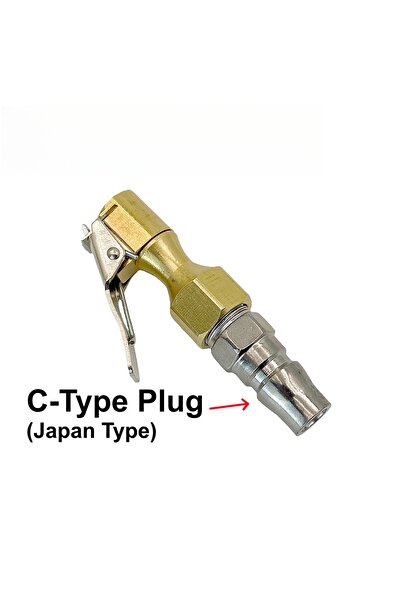 choice2 منفاخ هواء بمشبك نفخ إطارات مزود بقابس من النوع C لمضخة ضاغط الهواء (...