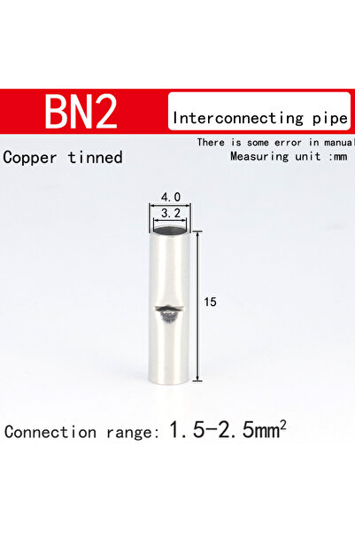 Choice BV1.25-100pcs 100PCS red/blue/Yellow Butt Connectors Crimp 12-10/ 22-1...