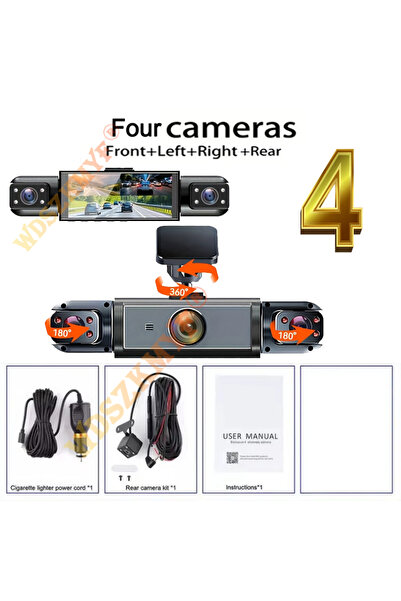 choice2 كاميرا تسجيل فيديو للسيارة NONE X276-4CAM بزاوية 360 درجة بدقة 1080 ب...
