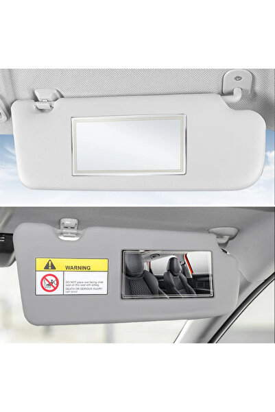 Choice 11x6.5cm Car Makeup Mirror Stainless Steel Portable Auto Sun-Shading V...