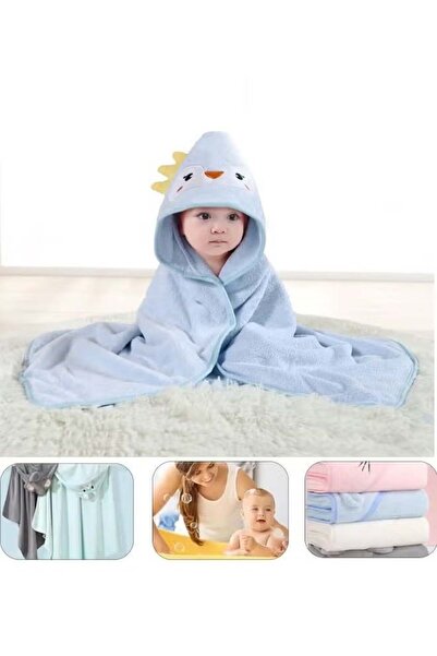 Generic Soft Baby Hooded Bathrobe Towel 80x80 cm, Super Absorbent Newborn Swa...