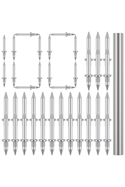 Choice 100 قطعة 400/100 قطعة مسامير غير مرئية برأسين، مسامير تثبيت خشبية، مسا...