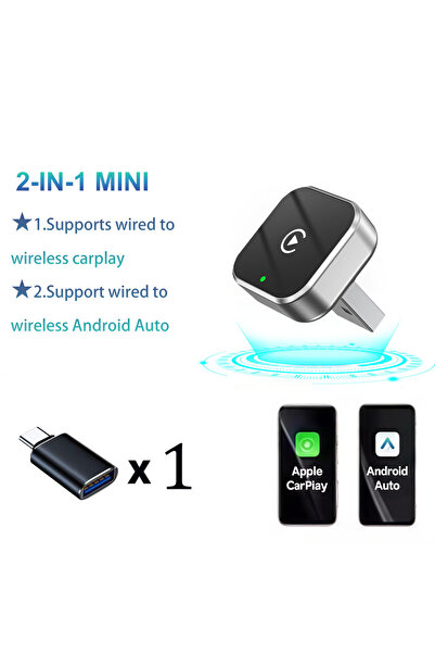 Choice R025-1C New Wireless CarPlay AI Mini Android Car Box Auto-Connect Comp...
