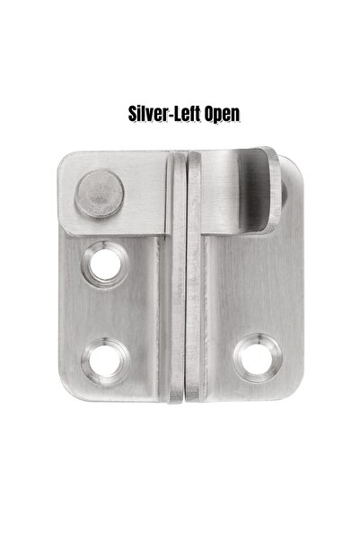 Choice مزلاج قلاب فضي اللون يُفتح لليسار مع فتحة للمسطرة، مزلاج أمان من الفول...