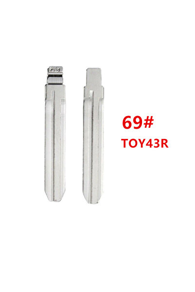 Choice 10pcs 69# TOY43R Metal Uncut Blank Flip Remote Key Blade For Subaru gr...