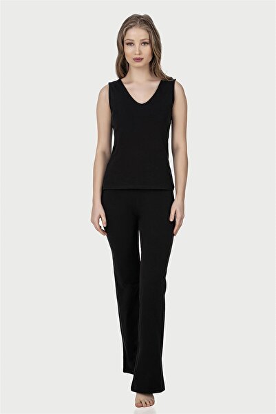 OBJE Women's Black Single Jersey V-Neck Bodysuit