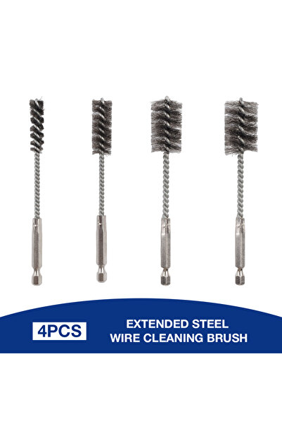 Choice1 SET-A 4/8PCS Stainless Steel Wire Brush Extended Cleaning Brush 1/4"H...