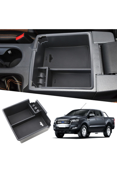 Choice صندوق تخزين مسند الذراع في الكونسول الوسطي لسيارة فورد رينجر موديلات 2...