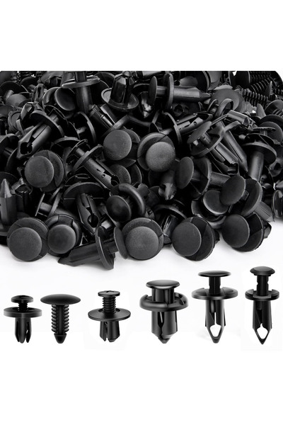 Choice مجموعة مشابك سيارات عالمية مكونة من 190 قطعة، 6 مقاسات، تتضمن مشابك تث...