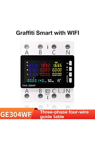 Choice جهاز قياس الطاقة KWS-306WF مزود بتقنية الواي فاي، يعمل بجهد 85-290 فول...