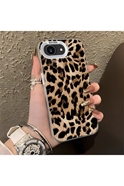 SLIMFELT iPhone 16e Uyumlu Lüks Leopar Kılıfı, Düşmeye Dayanıklı Silikon, Kal...