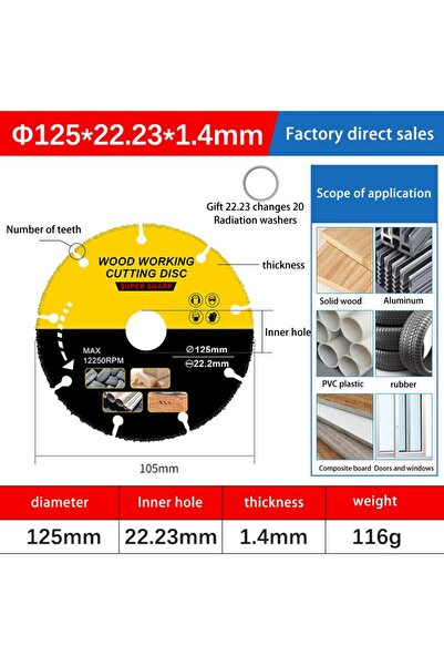 Choice1 A4 105/110/115/125mm Saw Disc Multitool Wood Cutter Angle Grinder For...