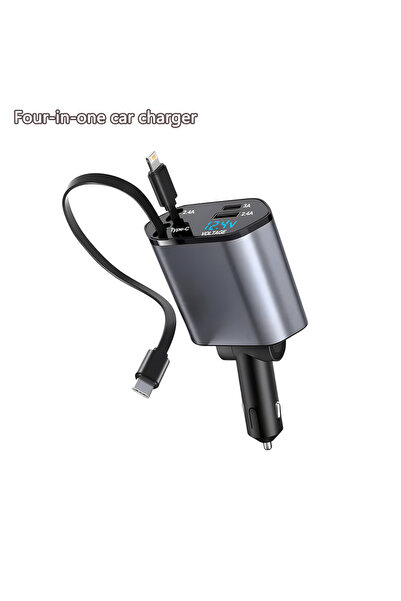 Choice MAX 240W 4 in 1 240W/120W Car Charger Retractable Car Charger USB Type...