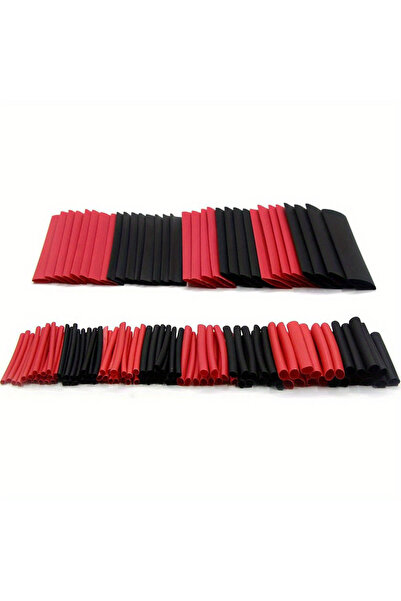 Choice 127 قطعة من أنابيب الانكماش الحراري باللونين الأسود والأحمر، تصنيف 2:1...