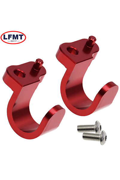 choice2 2 Red Motorcycle CNC Rear Brake Hose Clamp Guide For Honda CRF230M CR...