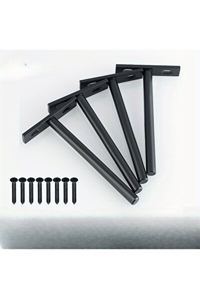 Choice 4 قطع 70×125 أسود، دعامات رفوف عائمة، دعامات مخفية، دعامات جدارية، تثب...