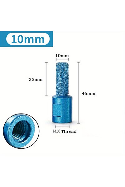 Choice1 1pc 10mm 1Pc M10 Vaccum Brazed Milling Cutter Diamond Ceramic Tile Ma...