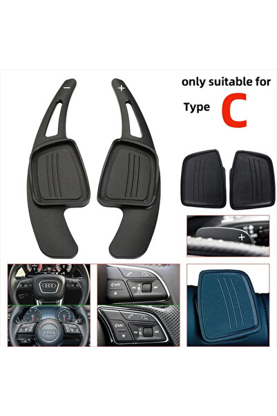 Choice لعجلة القيادة من النوع C المصنوعة من سبائك الألومنيوم الأسود ومبدل الس...