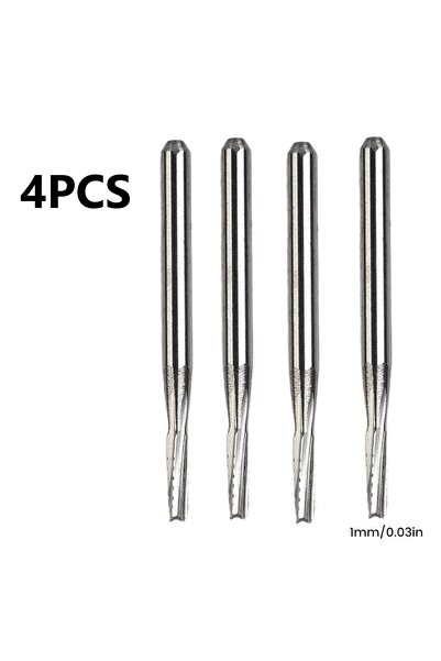 Choice 4 قطع من أدوات إصلاح زجاج السيارات الأمامي، 1 مم، مثقاب كربيد مدبب لزج...