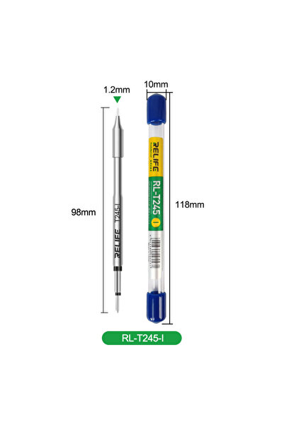 Choice1 رأس مكواة لحام RL-T245-I Relife RL-T245، قلب تسخين خالٍ من الرصاص، مك...