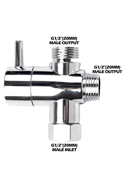 Choice صمام تحويل ثلاثي الاتجاهات من لوهاي، مقاس G1/2 بوصة، محول على شكل حرف ...