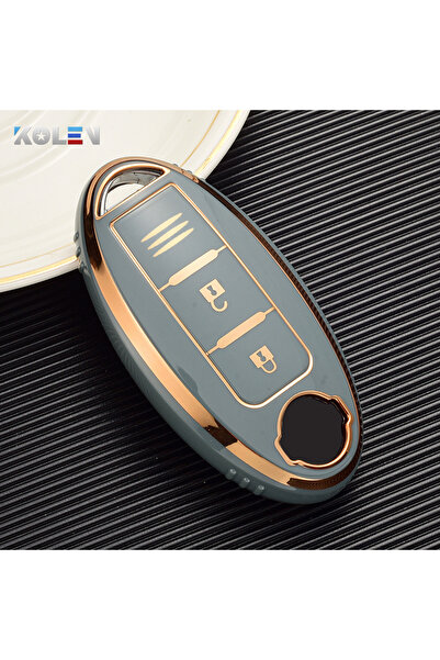 Choice8 غطاء مفتاح سيارة جديد من مادة TPU رمادية اللون بتصميم B، متوافق مع ني...