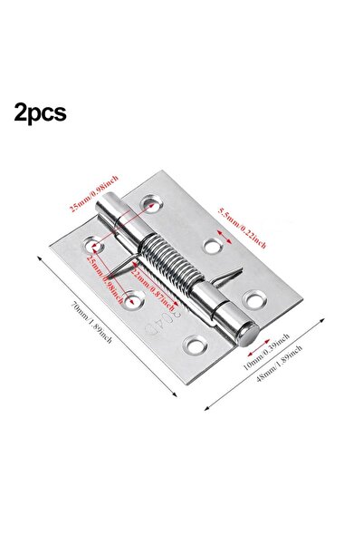 Choice مفصلات أبواب زنبركية ذاتية الإغلاق، قطعتان، 76 مم (3 بوصات)، مصنوعة من...
