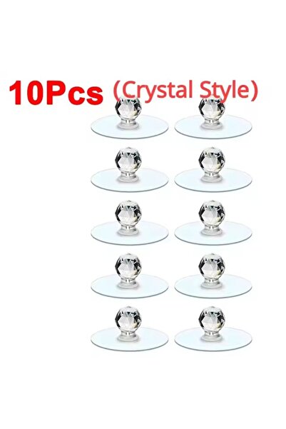 Choice 10PCS(Crystal) 10/2PCS Transparent Crystal Door Knobs Cabinet Drawer D...