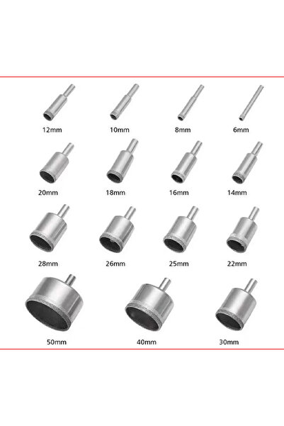 choice2 15pcs bit 6-50mm 10pcs/15pcs 3-50mm Diamond Coated Hole Saw Core Dril...