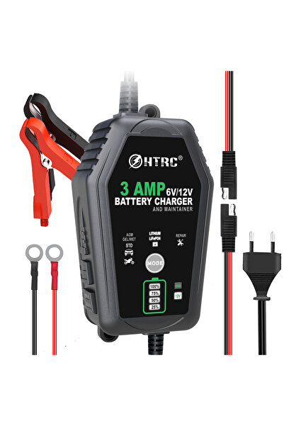 Choice1 EU plug HTRC 6V 12V 3000mA Smart Battery Charger Automatic For Trickl...