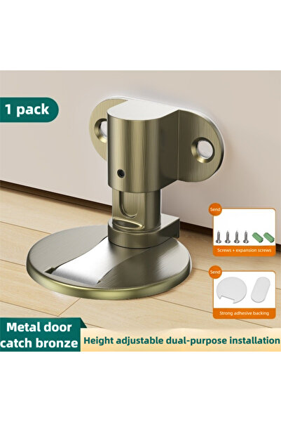 Choice 1pcs-Bronze Adjustable Stainless Steel Door Stop Punch-free Strong Mag...