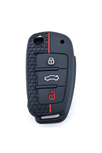 Choice1 black Silicone Key Case Cover Shell for Audi A4 B7 A6 C6 4f 8v A3 8p ...