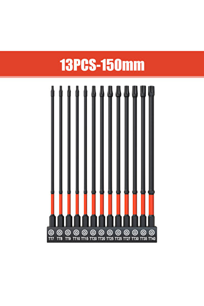 Choice 150mm 13pcs Impact Hex Head Allen Wrench Drill Bit Set ，H1.5-H8 Hex-Sh...
