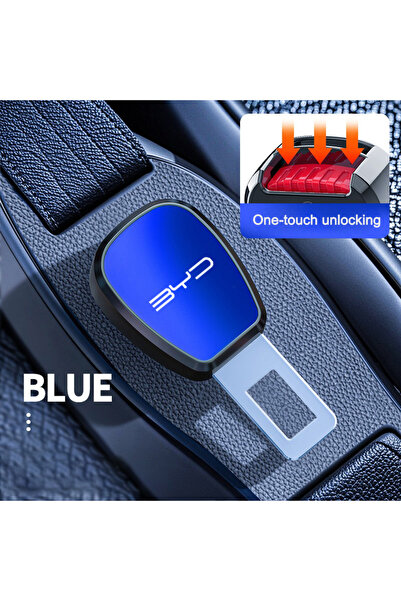 Choice1 blue Alloy Car Safety Strap Extension Seat Buckle Shoulder Strap Exte...