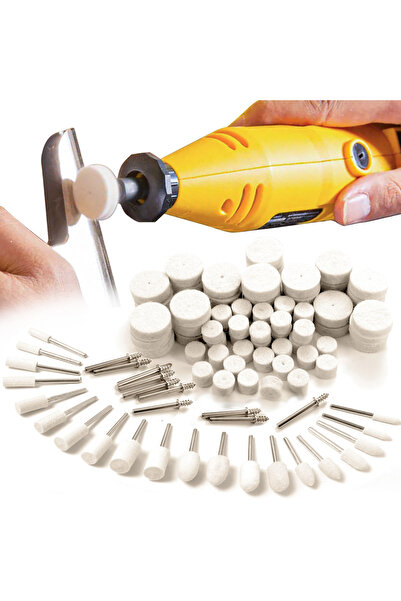 Choice مجموعة عجلات تلميع من الصوف مكونة من 80 قطعة - مجموعة تلميع متعددة الأ...