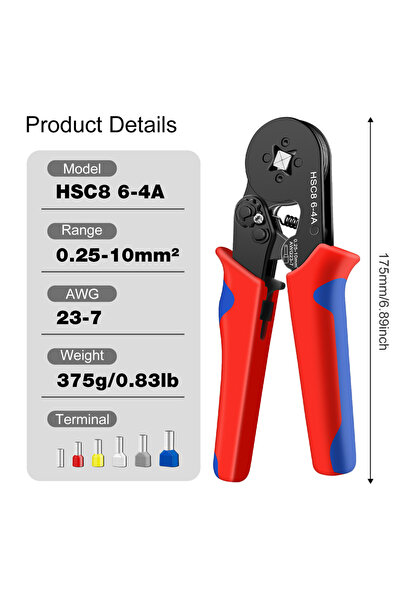 Choice أداة تجعيد HSC8 6-4A HSC8 6-4A، مقاس 0.25-10 مم، لتجعيد أطراف الأنابيب...