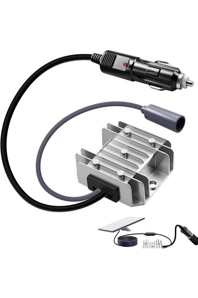 Choice محول طاقة ولاعة سجائر أحمر 48 فولت 2 أمبير 12-24 فولت تيار مستمر إلى 4...