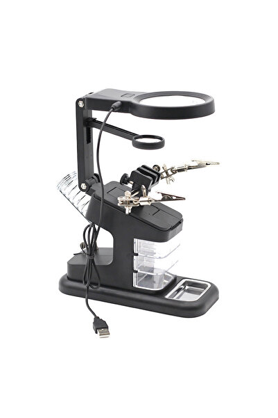 choice2 803 Welding Magnifying Glass LED Light Auxiliary Clip loupe Magnifier...