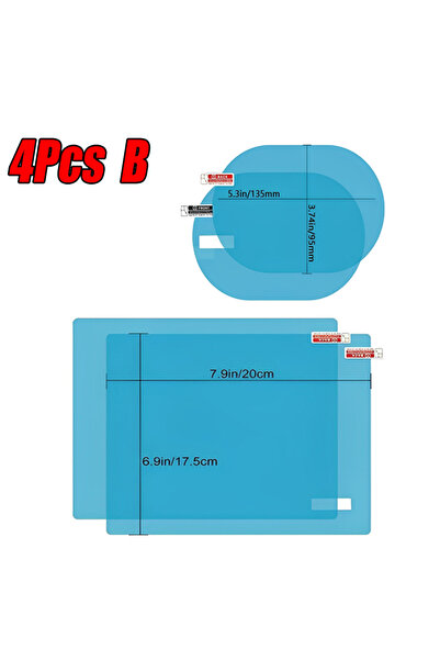 Choice 4Pcs Set B 4Pcs/Set Car Rearview Mirror RainProof Film Sticker Window ...